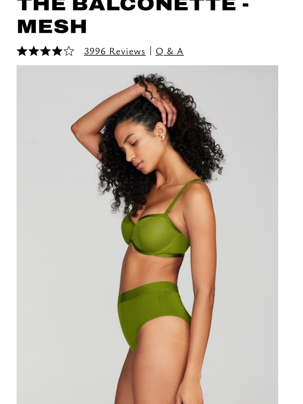 Cuup Women’s The Balconette Bra in Forest Green 32D